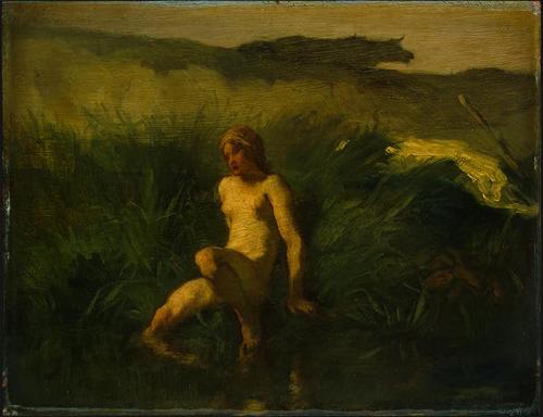 Jean-Franc Millet The bather oil painting image
